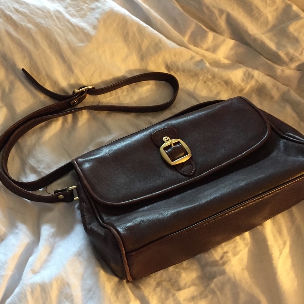 Brown leather Etienne aigner bag